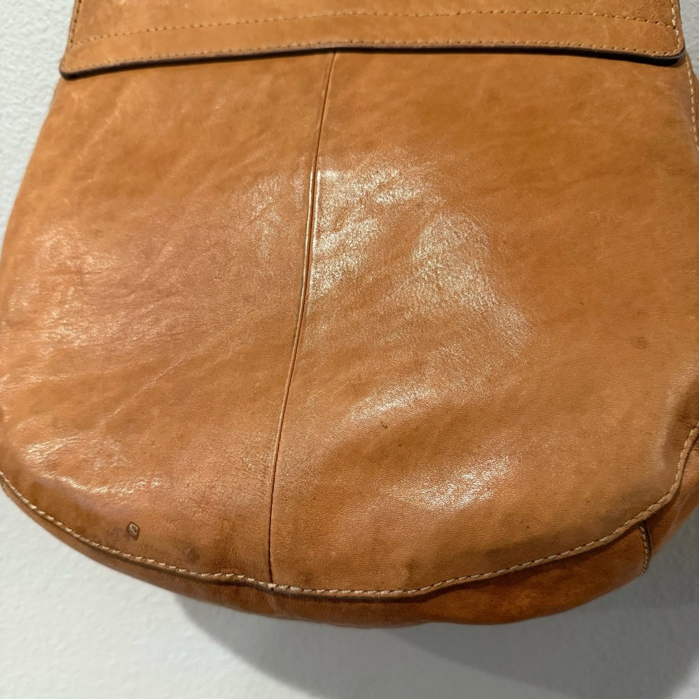 FRYE Lucy Leather Crossbody Saddle Bag Purse Brown - Picture 8 of 10